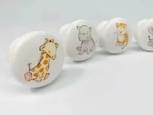 Hand-painted knobs - safari