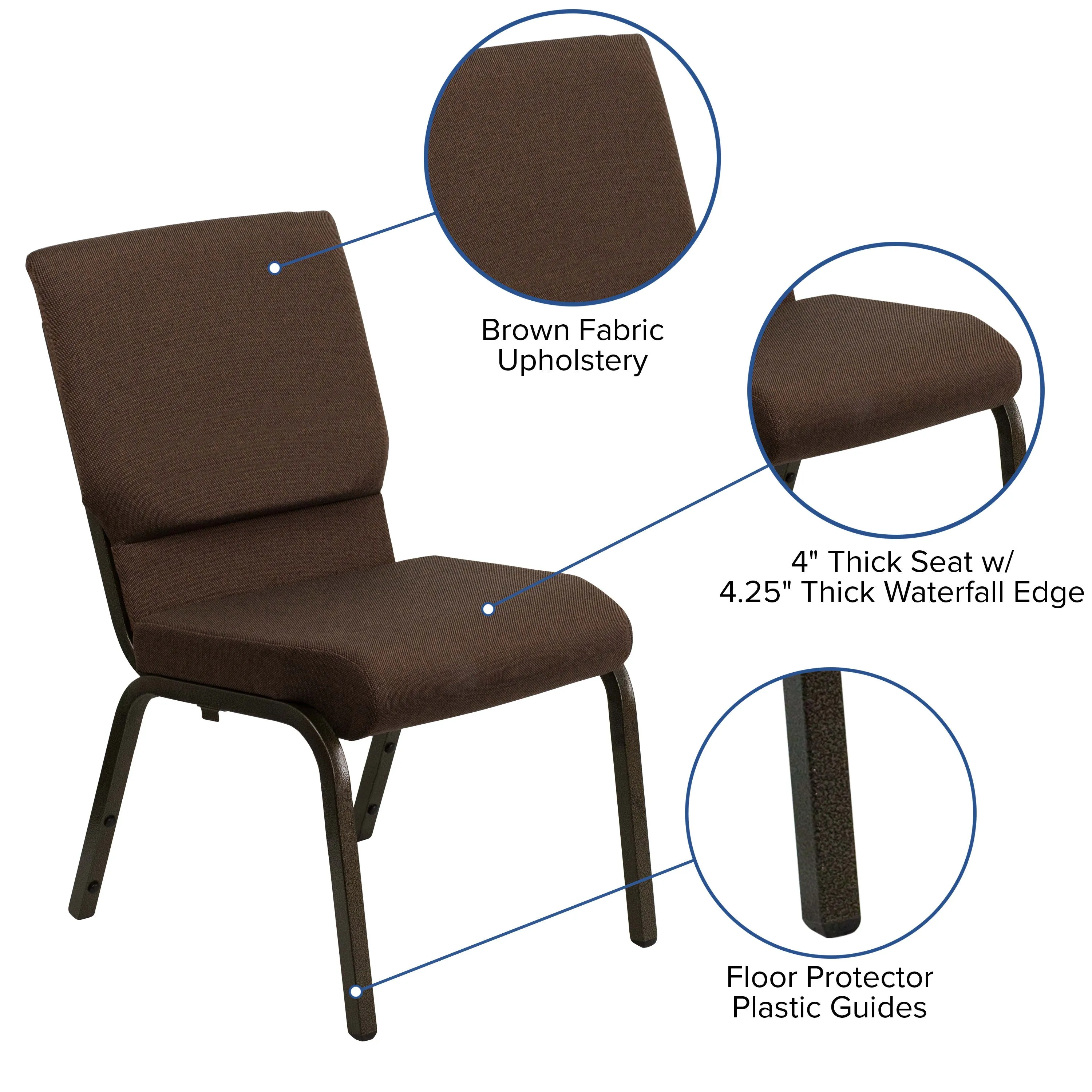 HERCULES Series Auditorium Chair - Stacking Padded Chair - 19inch Wide Seat