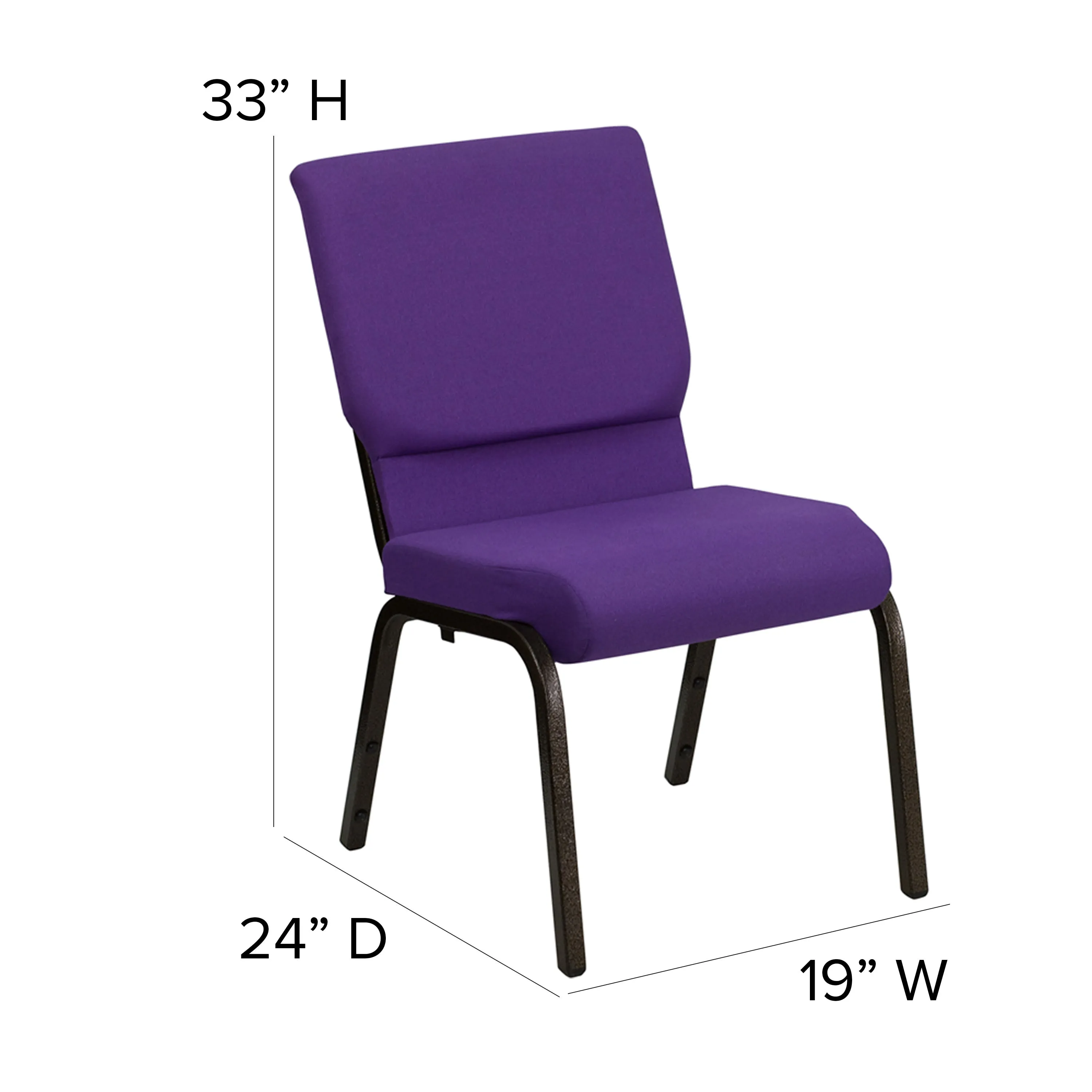 HERCULES Series Auditorium Chair - Stacking Padded Chair - 19inch Wide Seat