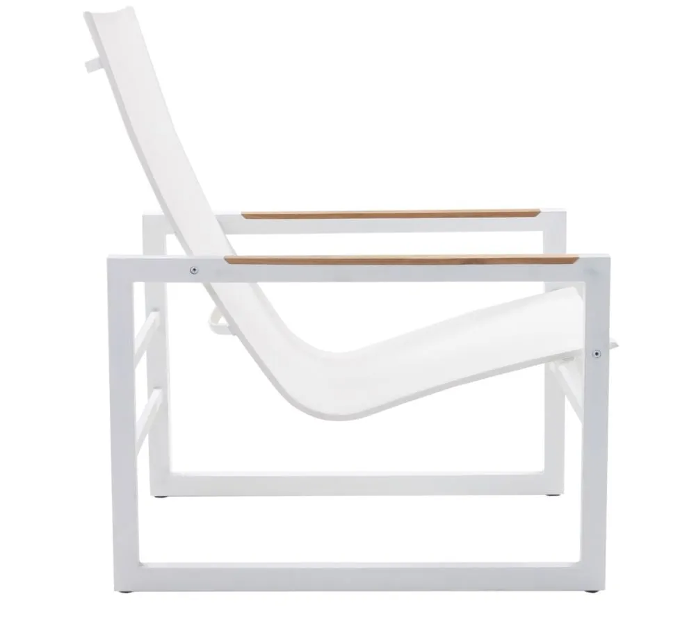 Jasper Aluminum Easy Chair - White