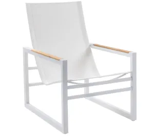 Jasper Aluminum Easy Chair - White