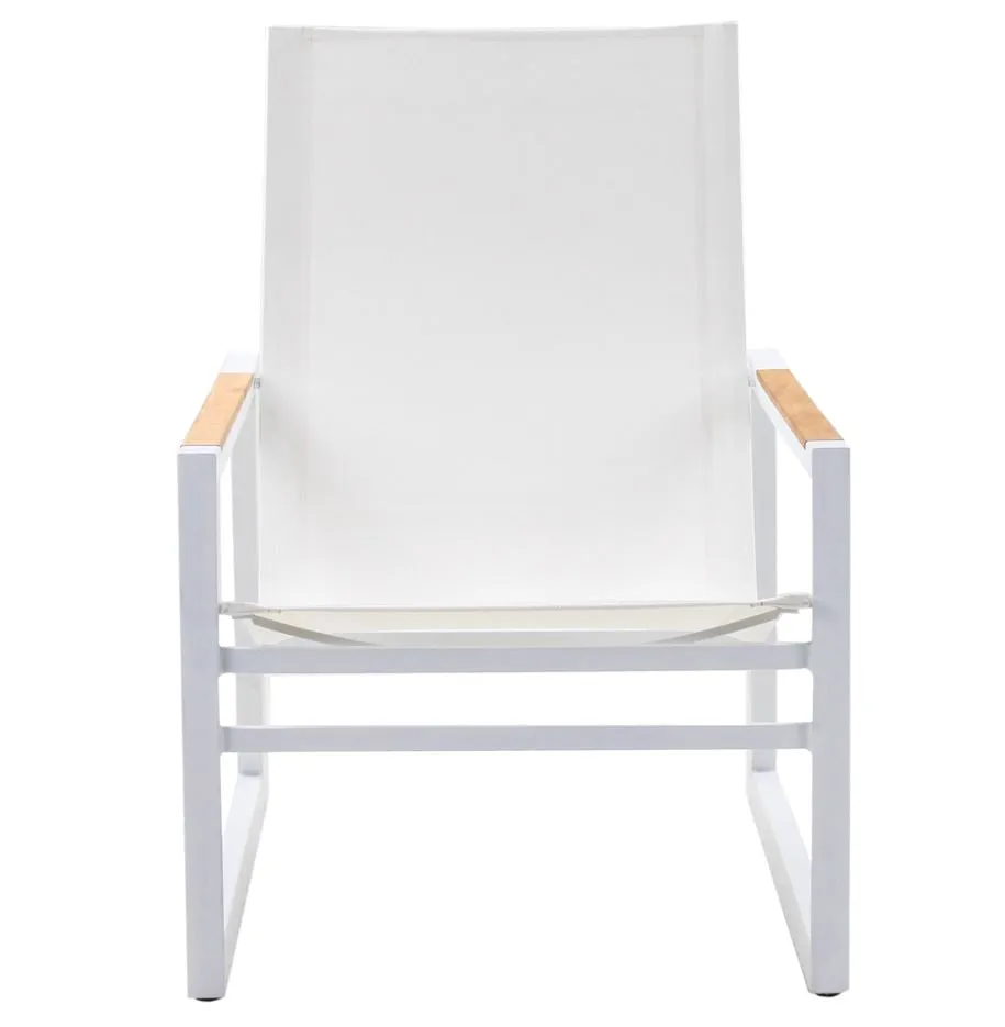 Jasper Aluminum Easy Chair - White