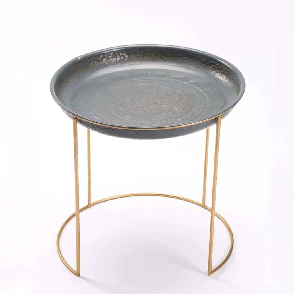 KOMO 42cm ROUND METAL SIDE TABLE