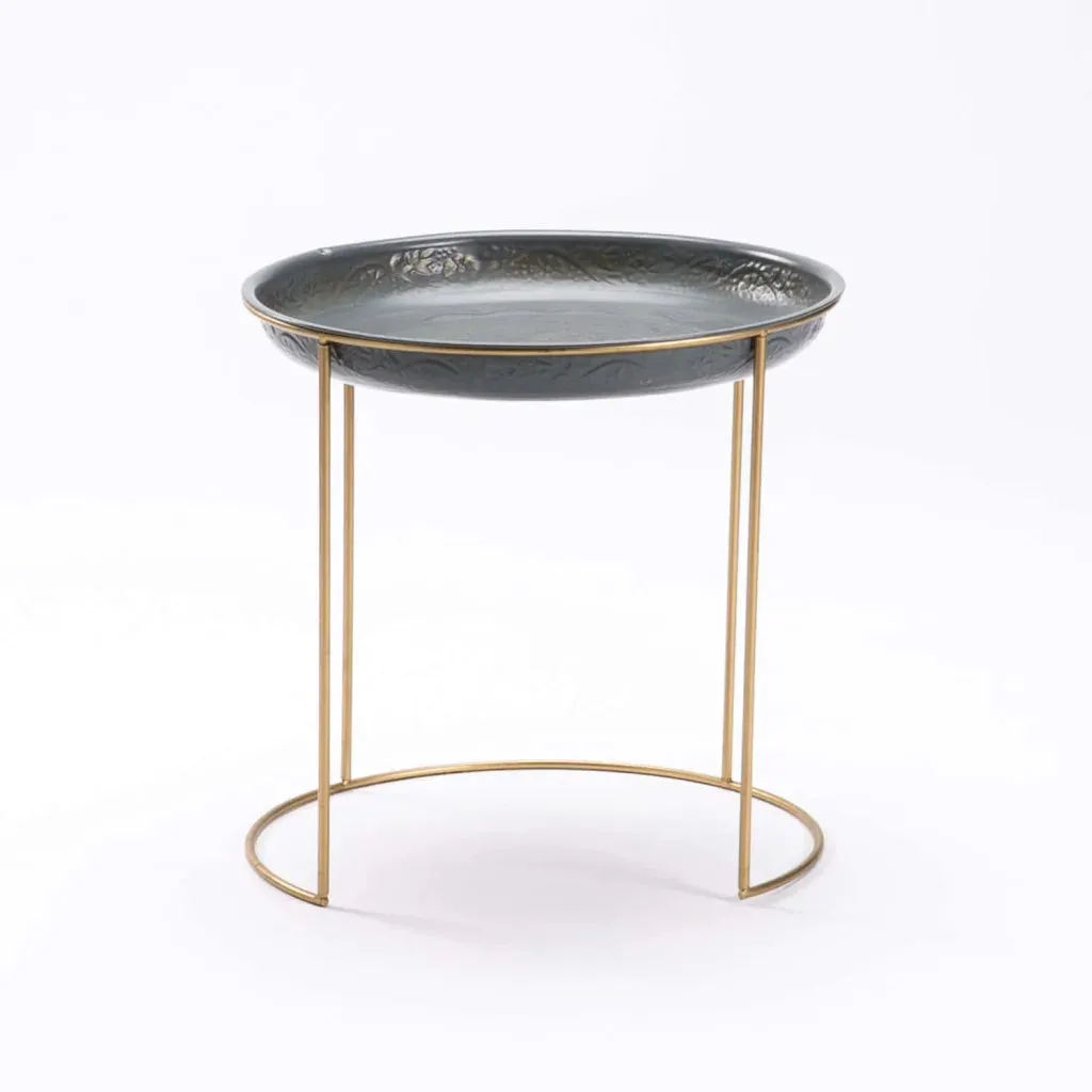 KOMO 42cm ROUND METAL SIDE TABLE