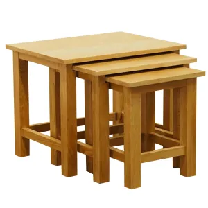 London Oak Nest of Tables