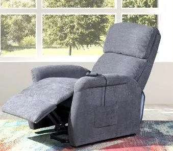 Mazin 9009GRY-1LT Power Lift Recliner Chair in Grey Fabric