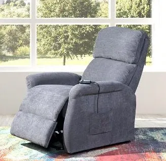 Mazin 9009GRY-1LT Power Lift Recliner Chair in Grey Fabric