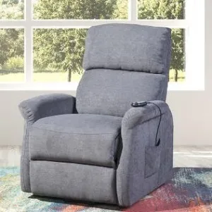 Mazin 9009GRY-1LT Power Lift Recliner Chair in Grey Fabric