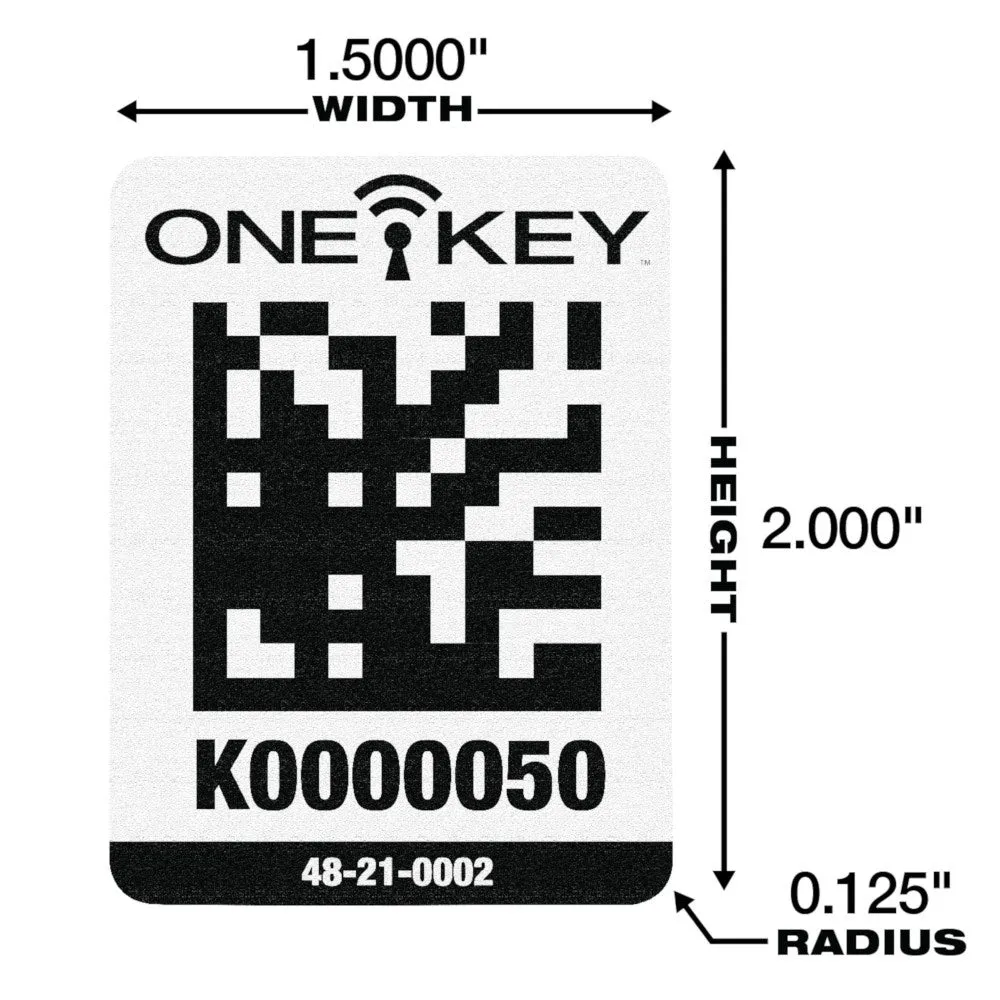 Milwaukee  48-21-0002 ONE-KEY™ Asset ID Tag – Lg. Plastic Surface