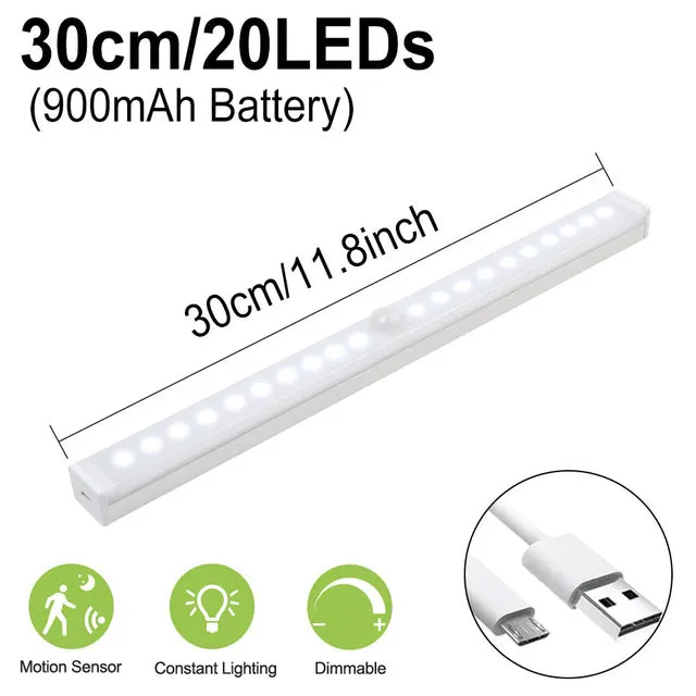 Motion Sensor Night Light Dimmable Closet Lights LED Under Cabinet Light for Cupboard Wardrobe Stairs Kitchen