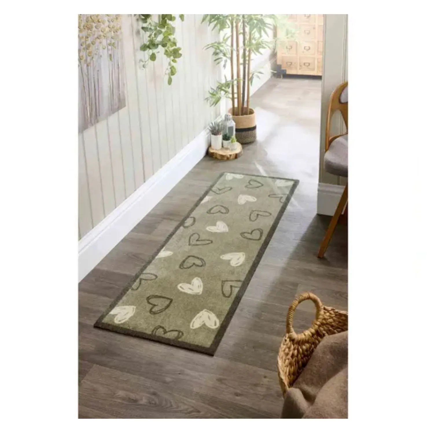 My Mat 150cm Welcome Hearts Sage Runner