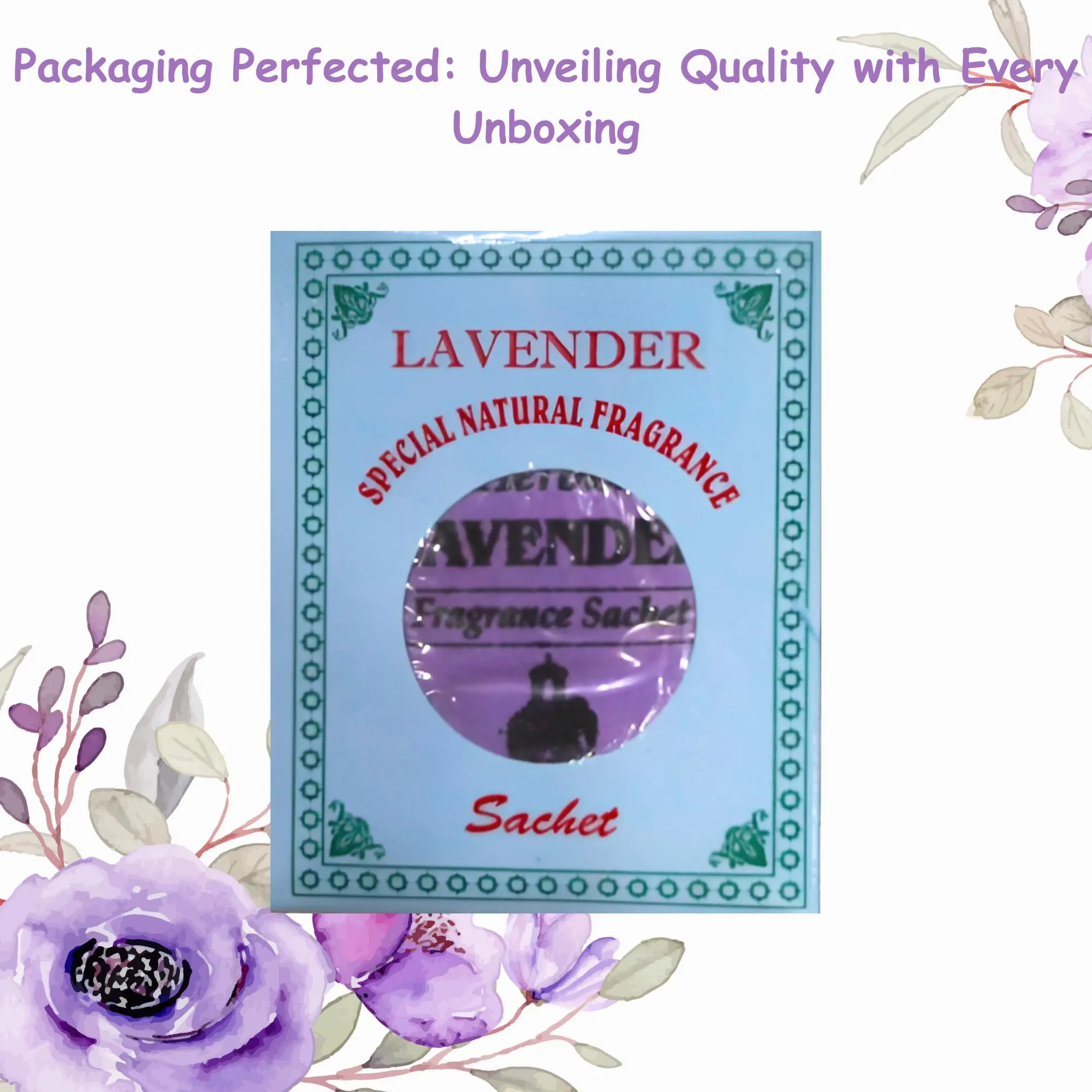 Mysore Lavender Fragrance Sachet - 6 nos | Lavendar sachets for Your Wardrobe, Cupboard, Closet, Drawers, Purses, Handbags, Clothes, Saree, Dress, Laundry & Puja Temple|Eco-Friendly Cloth Pouch