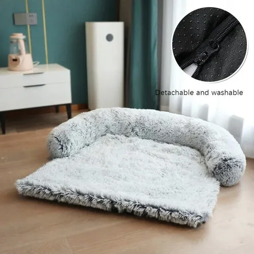 New Washable Plush Warm Pet Dog Bed Sofa Winter Removable Plush Soft