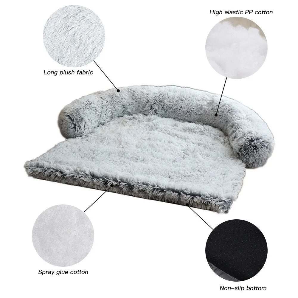 New Washable Plush Warm Pet Dog Bed Sofa Winter Removable Plush Soft