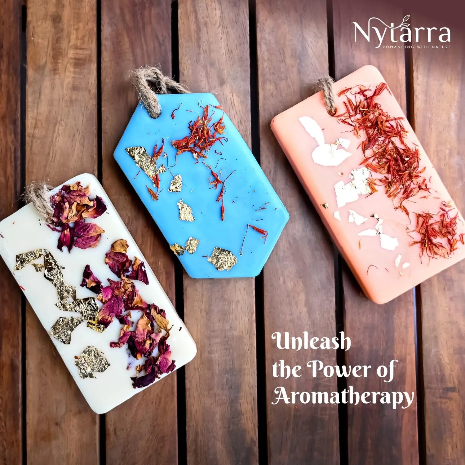 Nytarra Wax Wardrobe Air Freshener Bar, Aromatherapy Fragrance Handmade Wax Tablets, Scented Sachet for Closets, Drawers, Small & Closed Spaces - Floral Sage (Pack of 2)