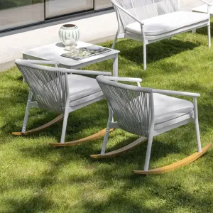 Outdoor Furniture Braid And Rope Rocking Chairs - Elegente