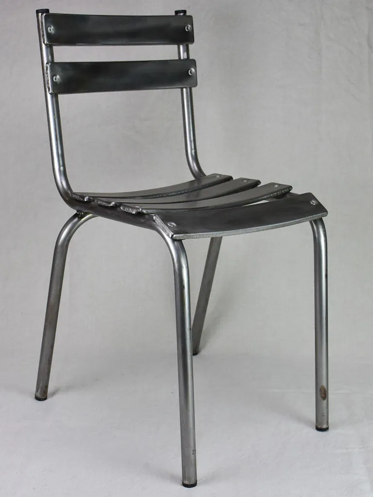 Pair of stackable mid century metal chairs (20 available)