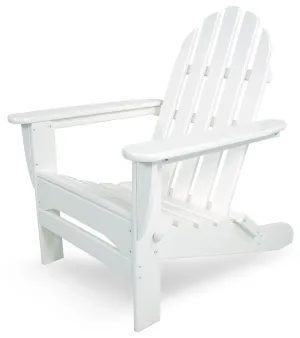 POLYWOOD AD5030WH Classic Folding Adirondack, White