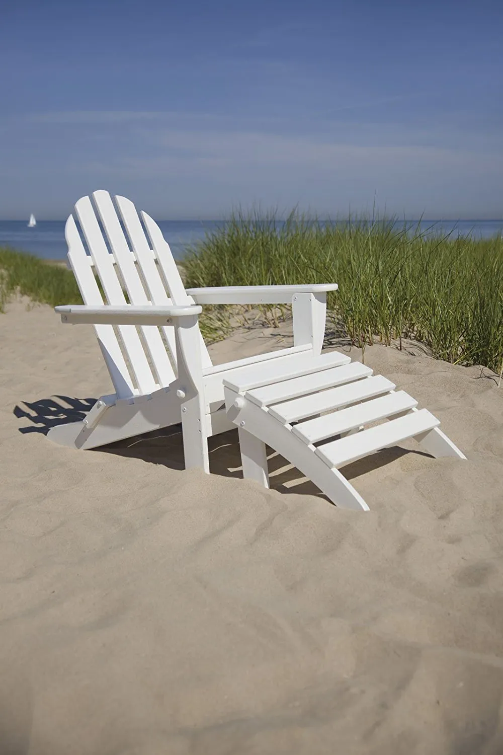 POLYWOOD AD5030WH Classic Folding Adirondack, White