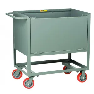 Raised Platform Truck Box Truck with Drop Gate (Solid Sides)