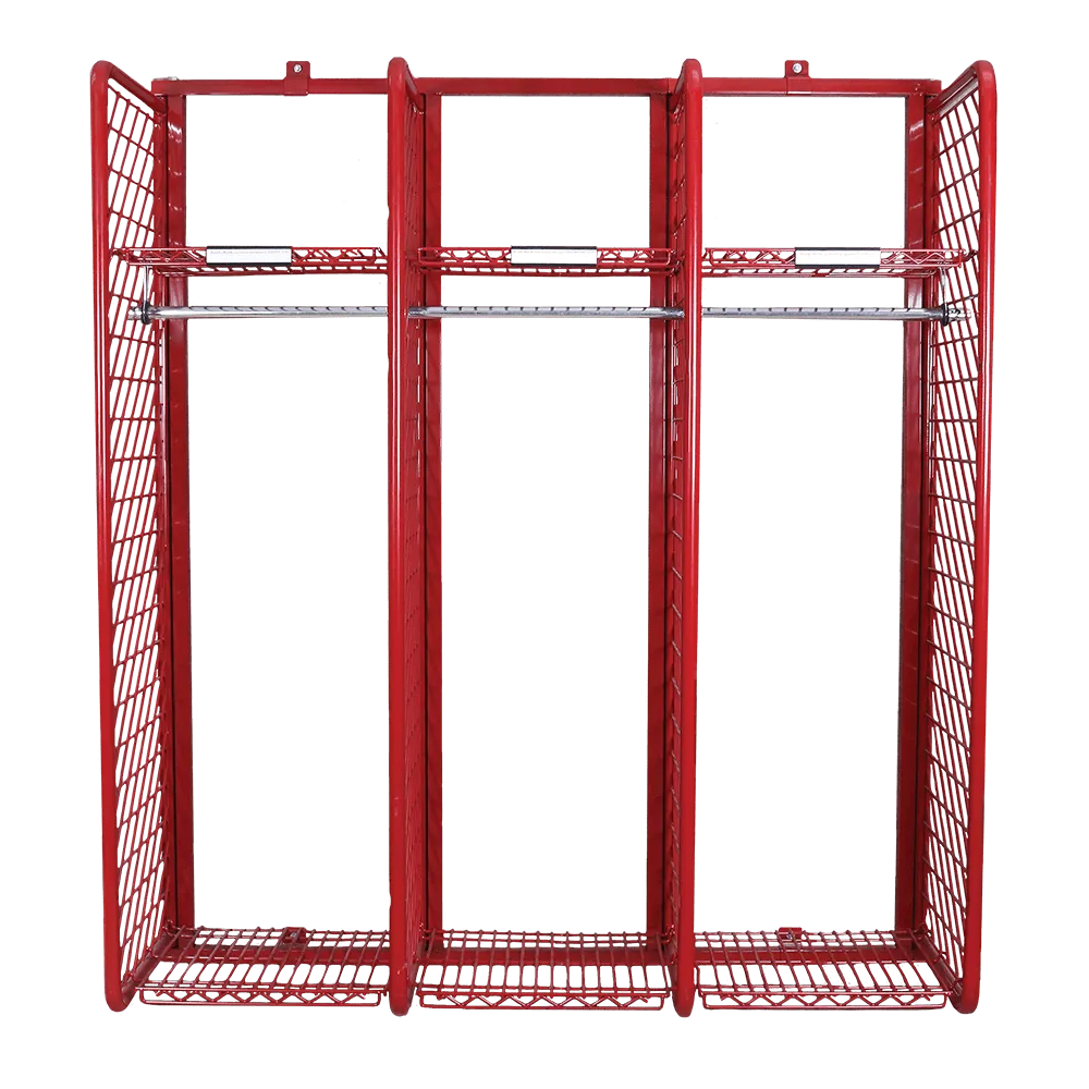 Red Rack Wall Mounted Gear Storage - 18" Wide