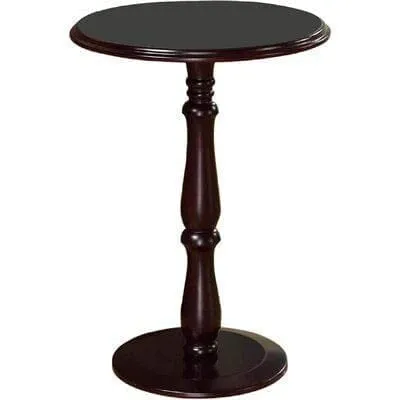 Roldo Coffee Table Round Shape Tulip Dining Table Wooden Pedestal Base, Mid Century Modern Small Circle Table-Walnut