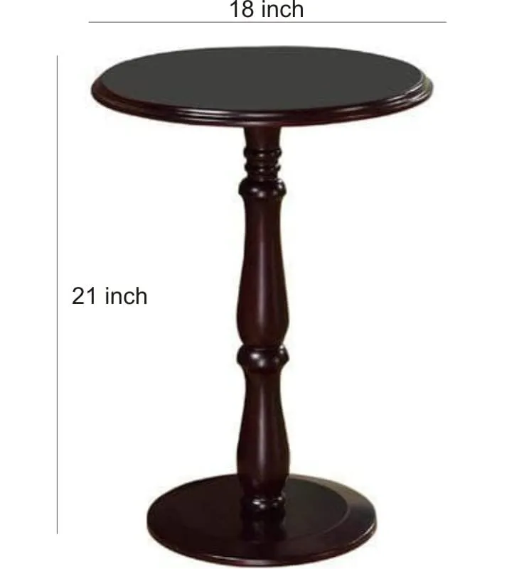 Roldo Coffee Table Round Shape Tulip Dining Table Wooden Pedestal Base, Mid Century Modern Small Circle Table-Walnut