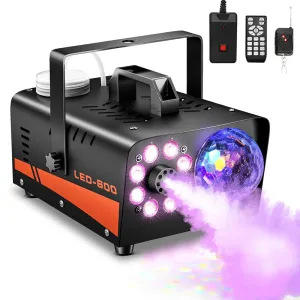 Saker Fog Machine with Disco Ball Lights