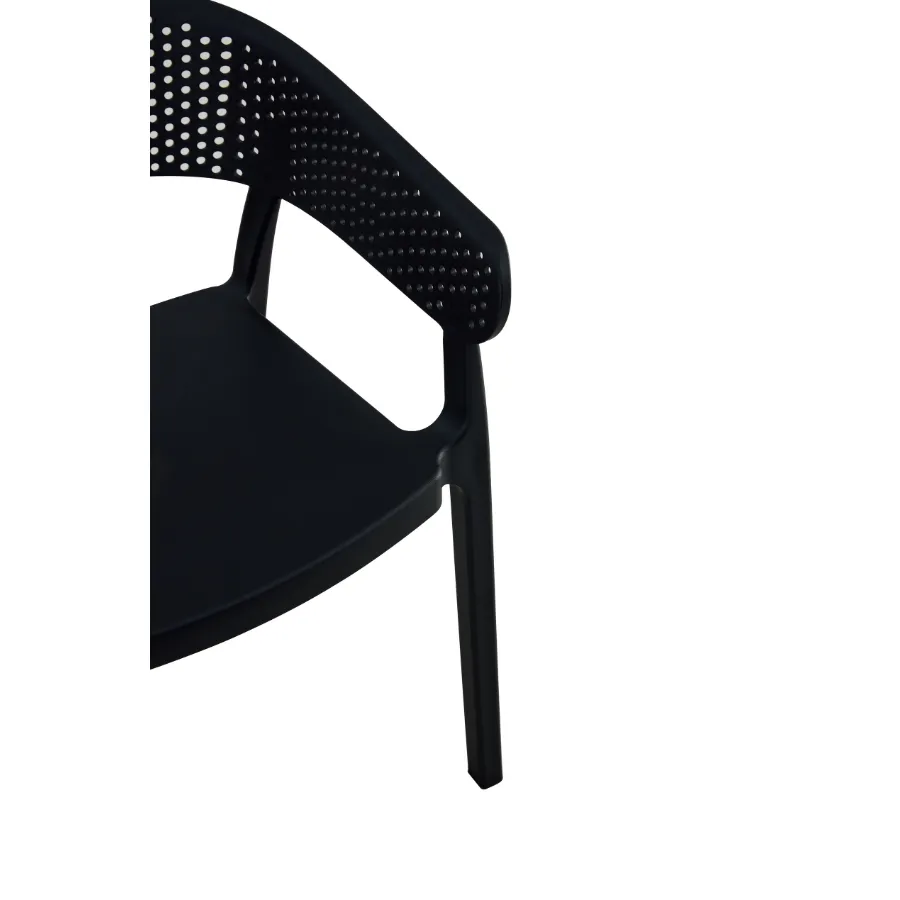 Santacruz Outdoor Black Cafe Bistro Chair