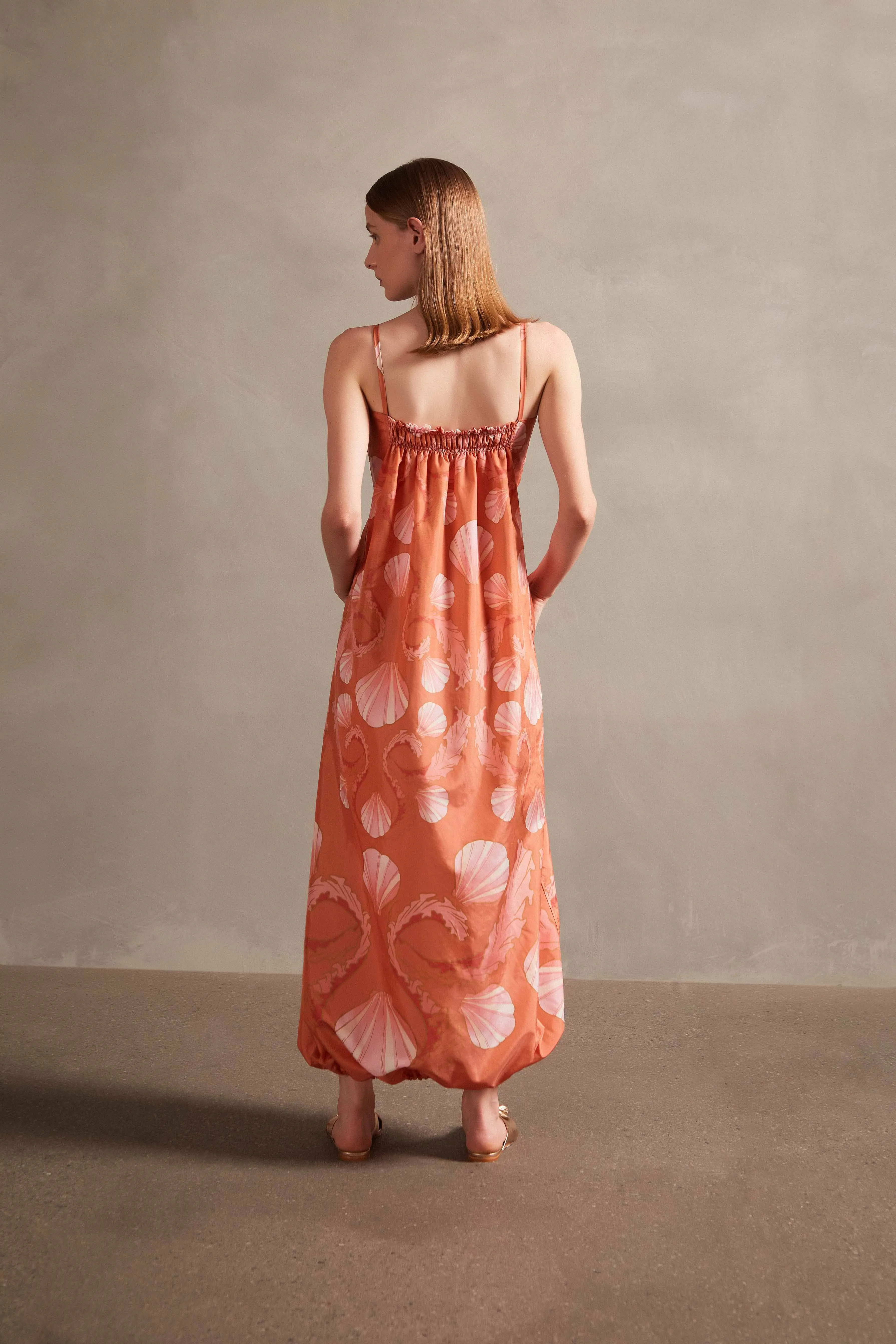 Seashell Frilled Long Dress