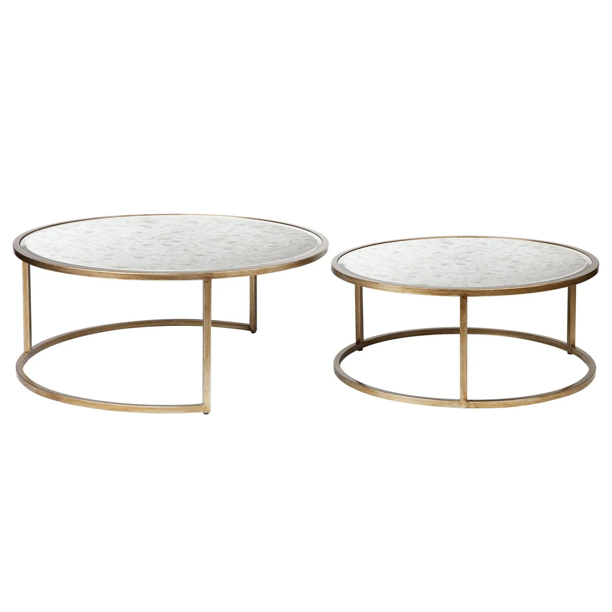 Serene Nesting Coffee Tables - Antique Gold