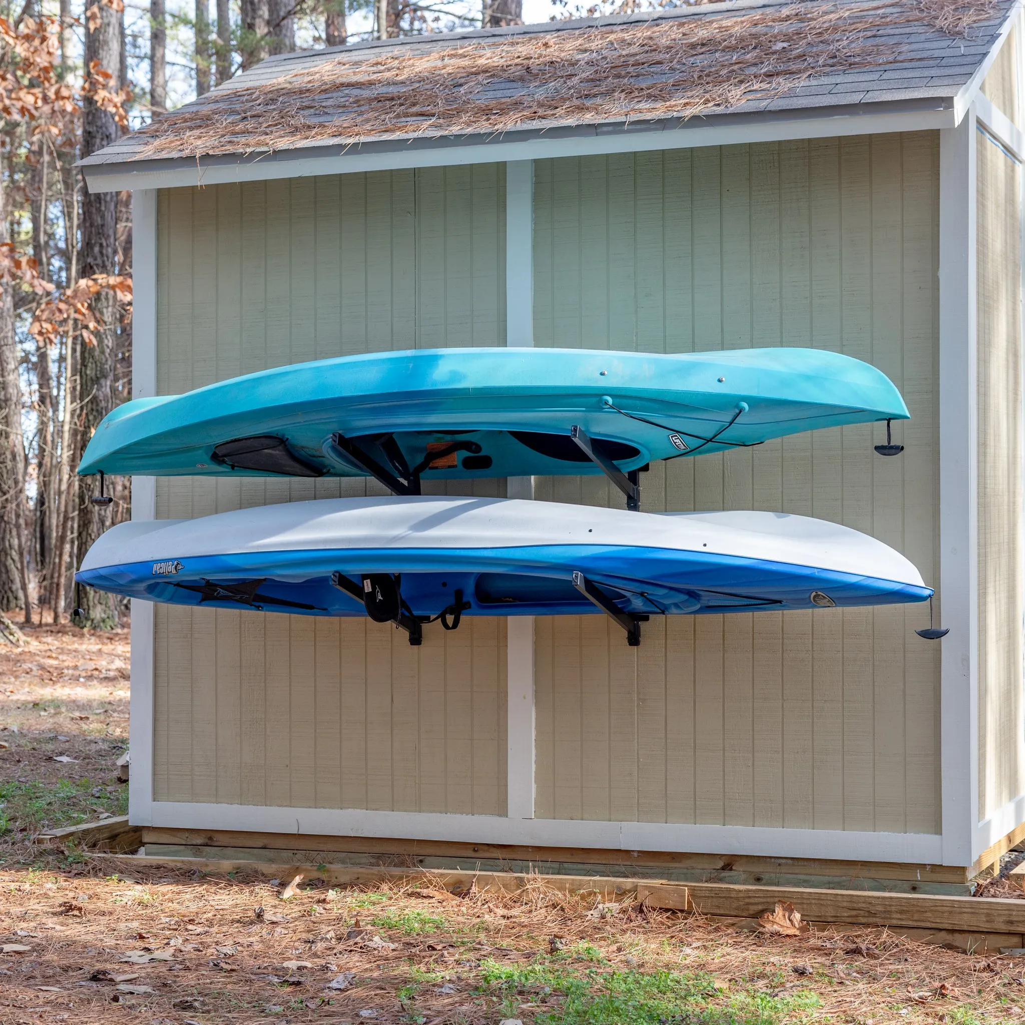 Shenandoah Kayak Storage | Outdoor Adjustable Rack | 2 Levels