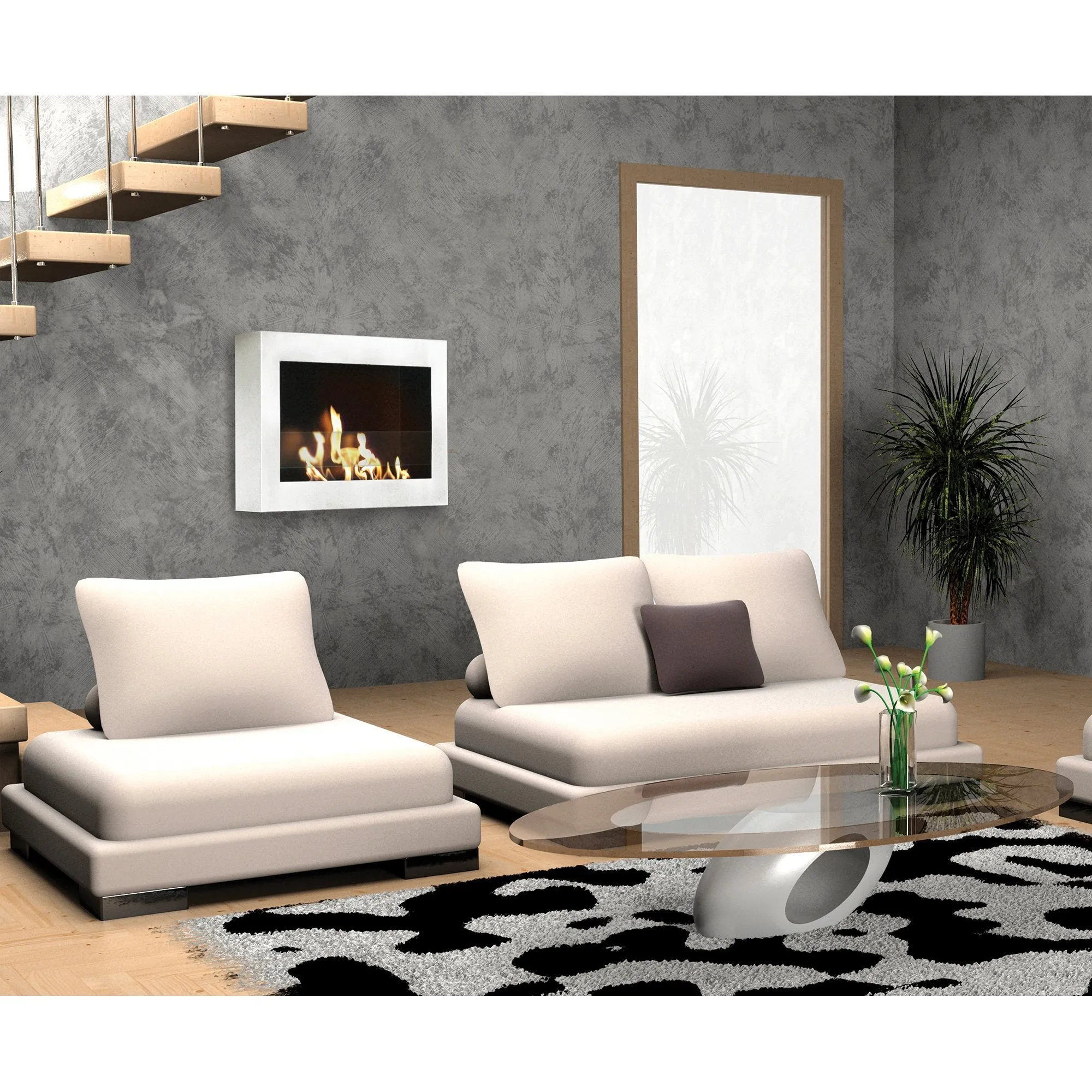 SoHo Wall Mount BioEthanol Fireplace