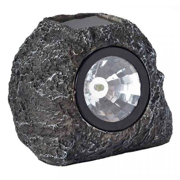 Solar Granite Rock Spotlight, 4 Pack