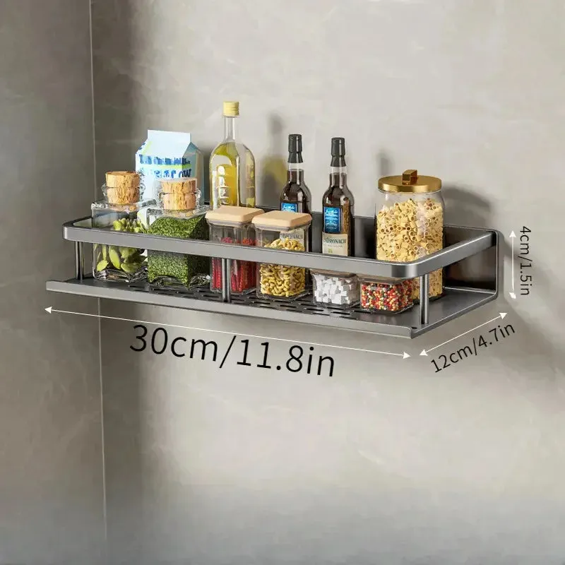 Spice, Farmhouse Condiment Organizer Cabinet Hanging, Flexible Wall Shelf Kitchen Storage