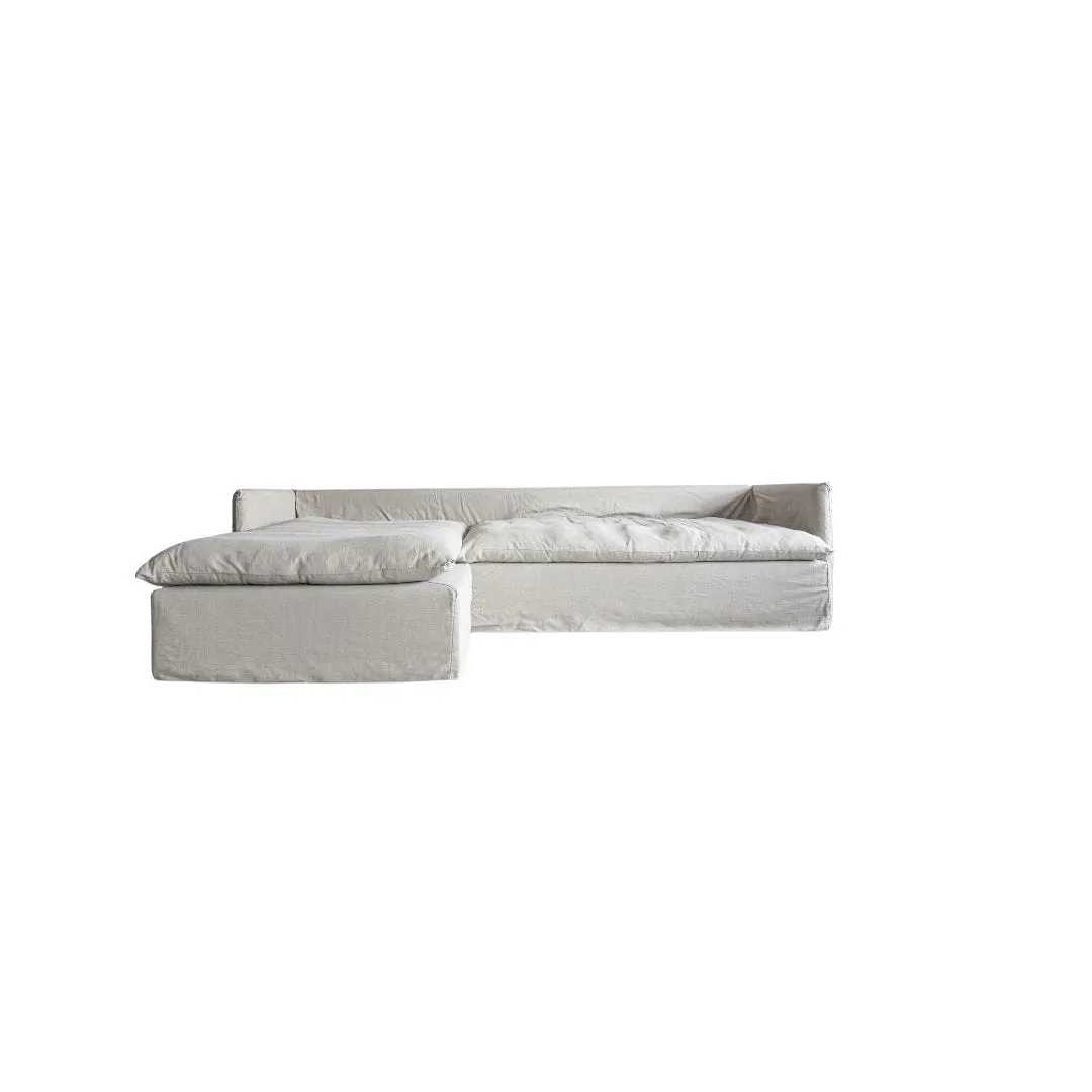 Tarifa Linen Chaise Longue Sofa | Reversible