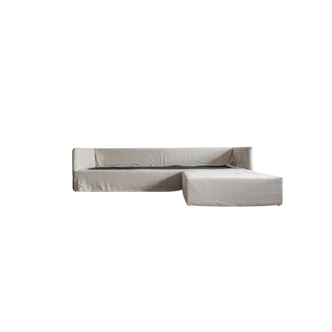 Tarifa Linen Chaise Longue Sofa | Reversible