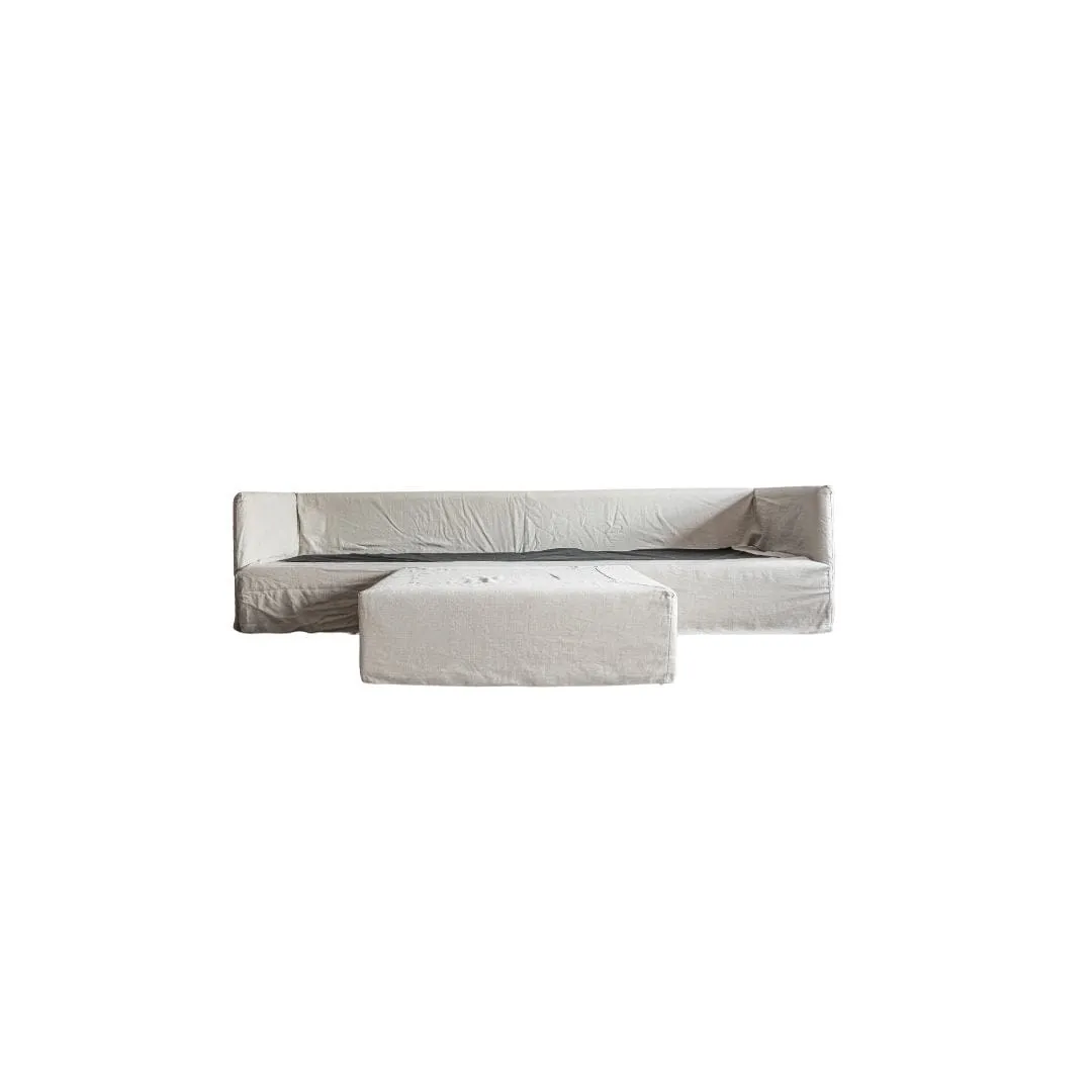 Tarifa Linen Chaise Longue Sofa | Reversible