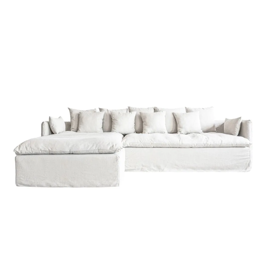 Tarifa Linen Chaise Longue Sofa | Reversible