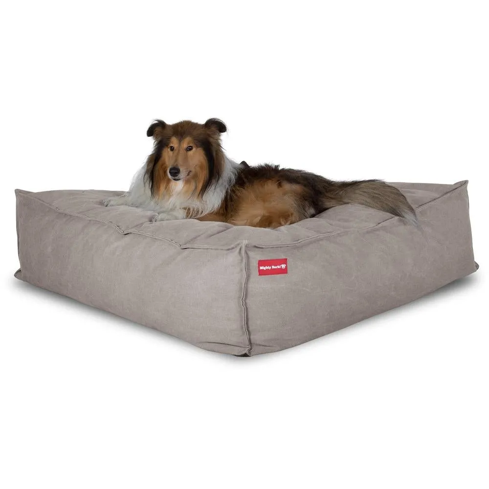 The Crash Pad Memory Foam Dog Bed - Canvas Pewter