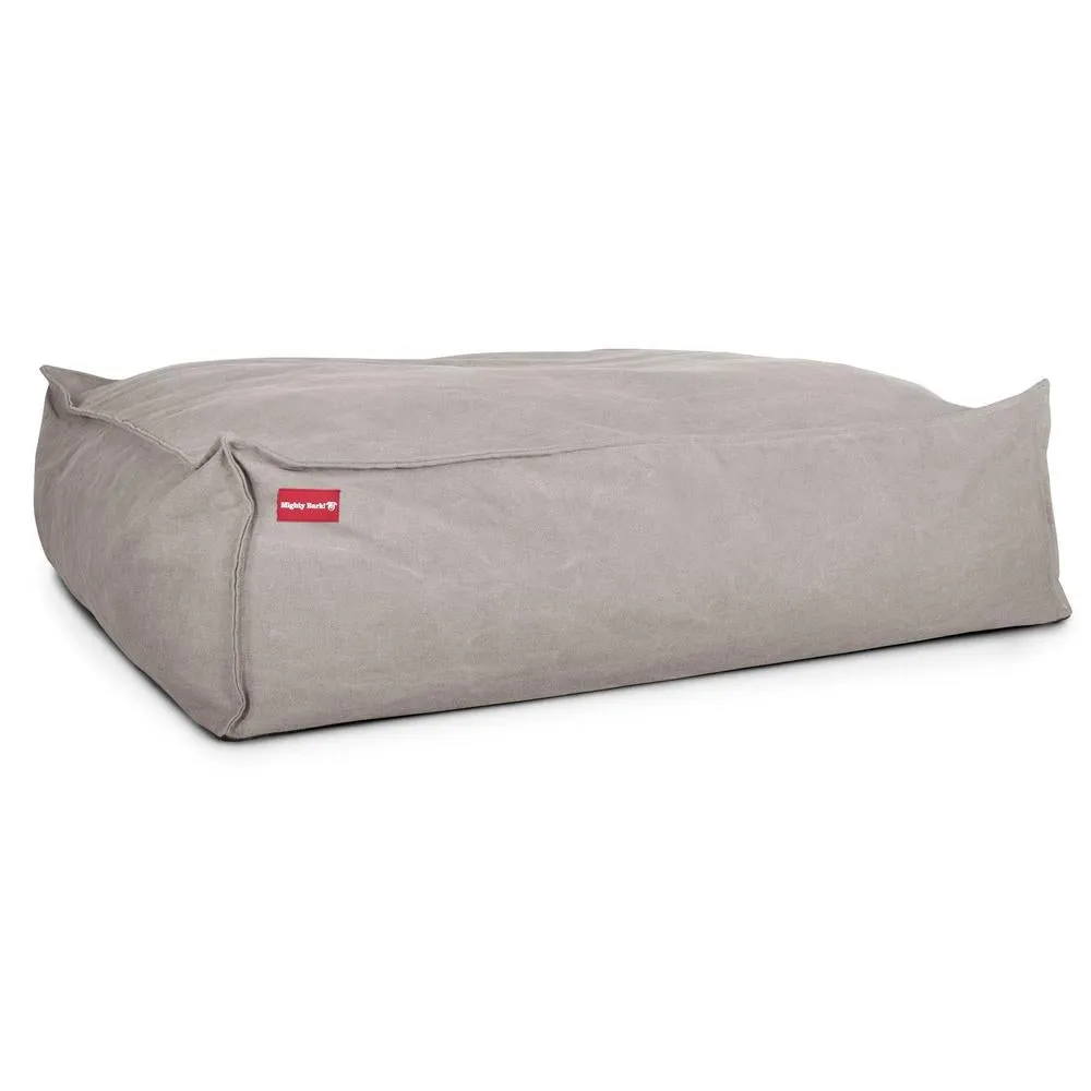 The Crash Pad Memory Foam Dog Bed - Canvas Pewter