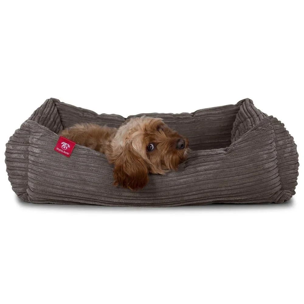 The Nest Orthopedic Memory Foam Dog Bed - Cord Graphite Grey