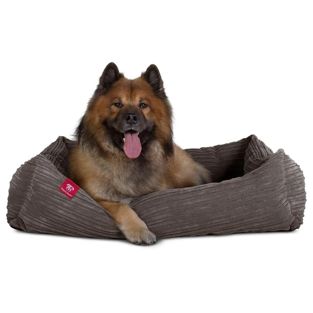 The Nest Orthopedic Memory Foam Dog Bed - Cord Graphite Grey