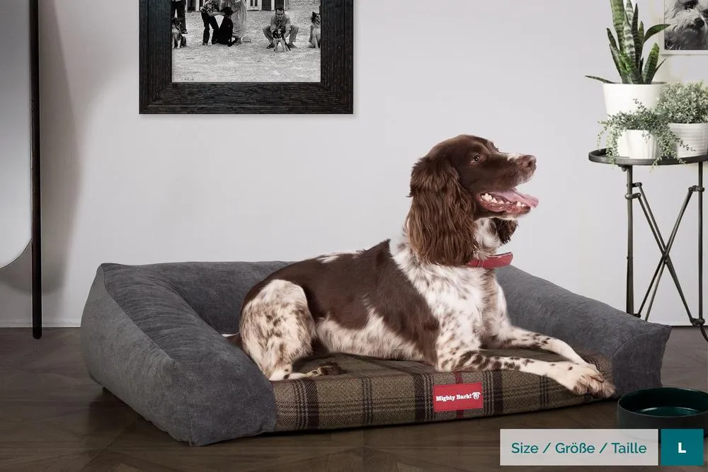 The Sofa Orthopedic Memory Foam Sofa Dog Bed - Tartan Hunter