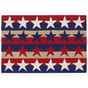 Trans-Ocean FRONTPORCH Indoor/Outdoor Hand Tufted  Durable Area Rug  - Americana