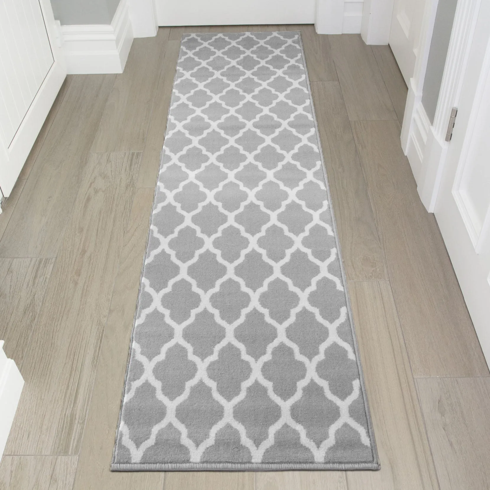 Trellis Silver Grey Everyday Durable Rug - Milan