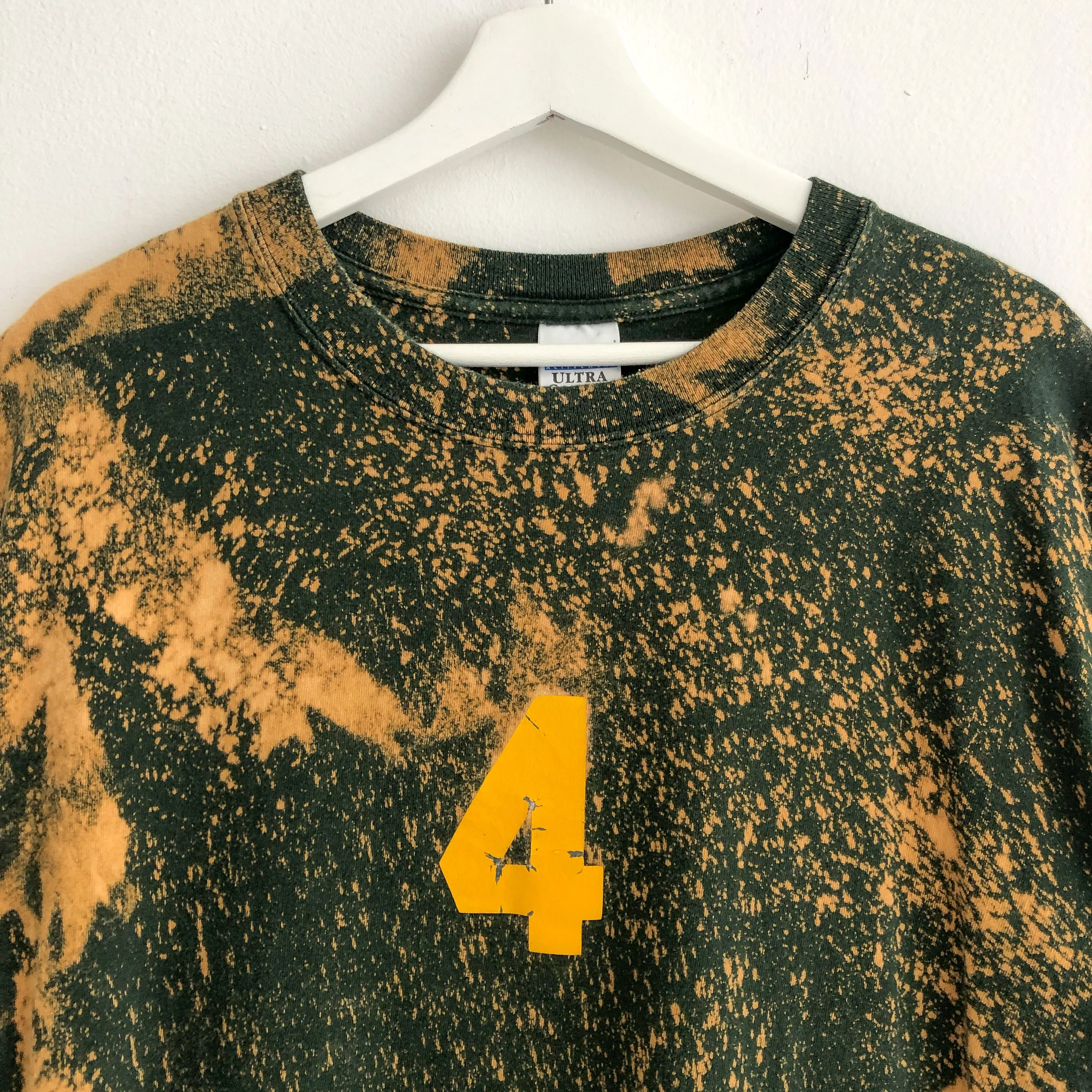 Upcycled Hawks Bleach Dye Tee