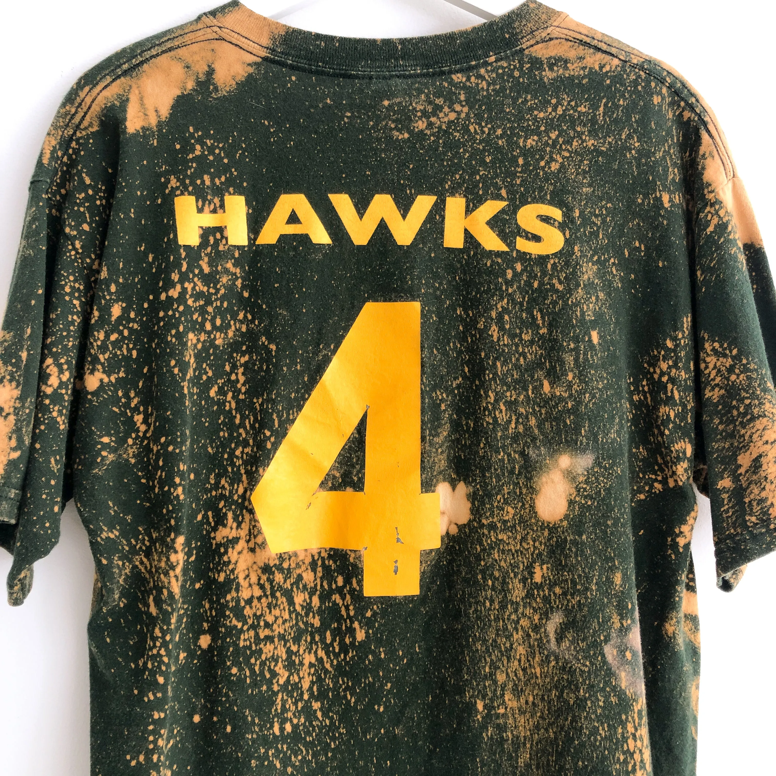 Upcycled Hawks Bleach Dye Tee