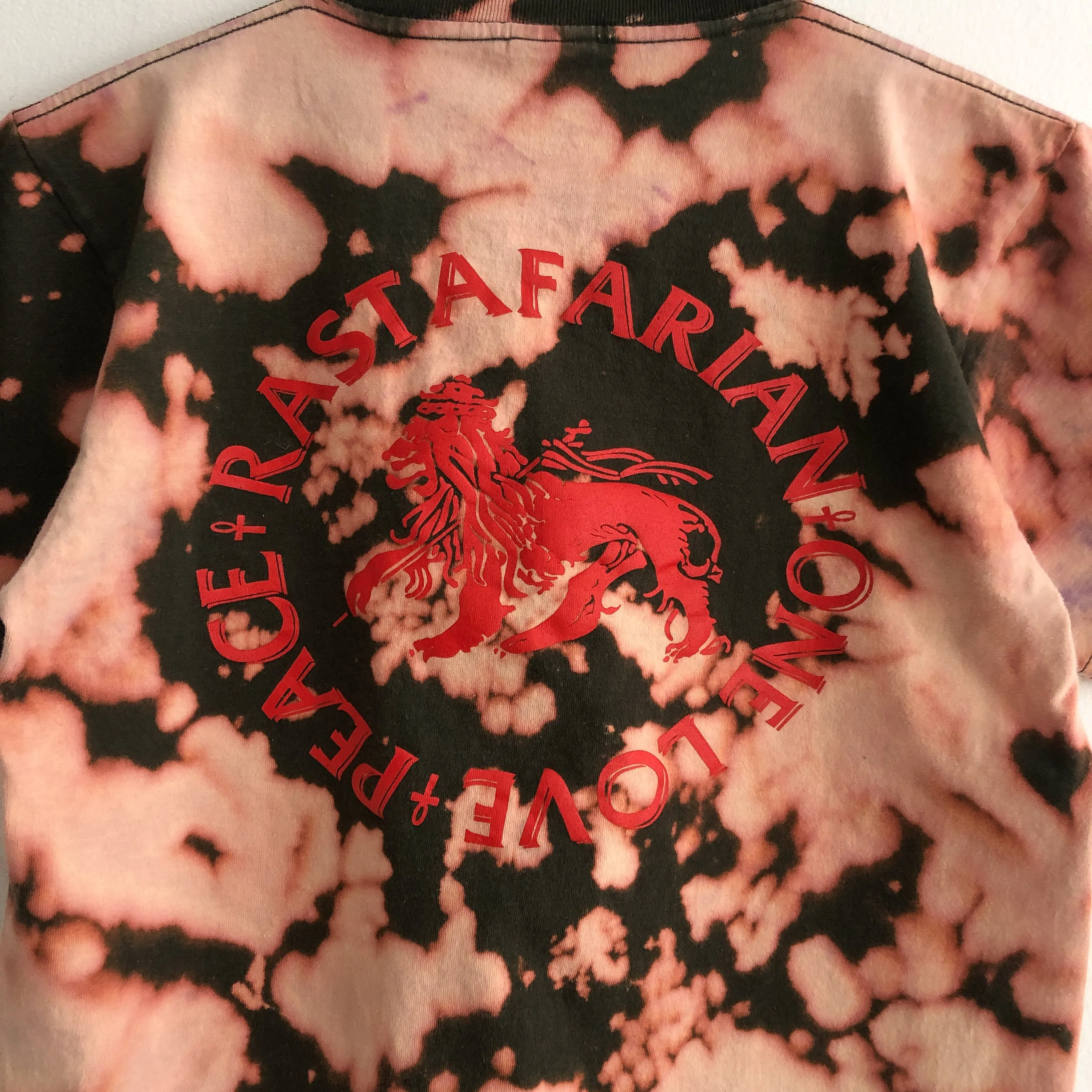 Upcycled Raggae Bleach Dye Tee