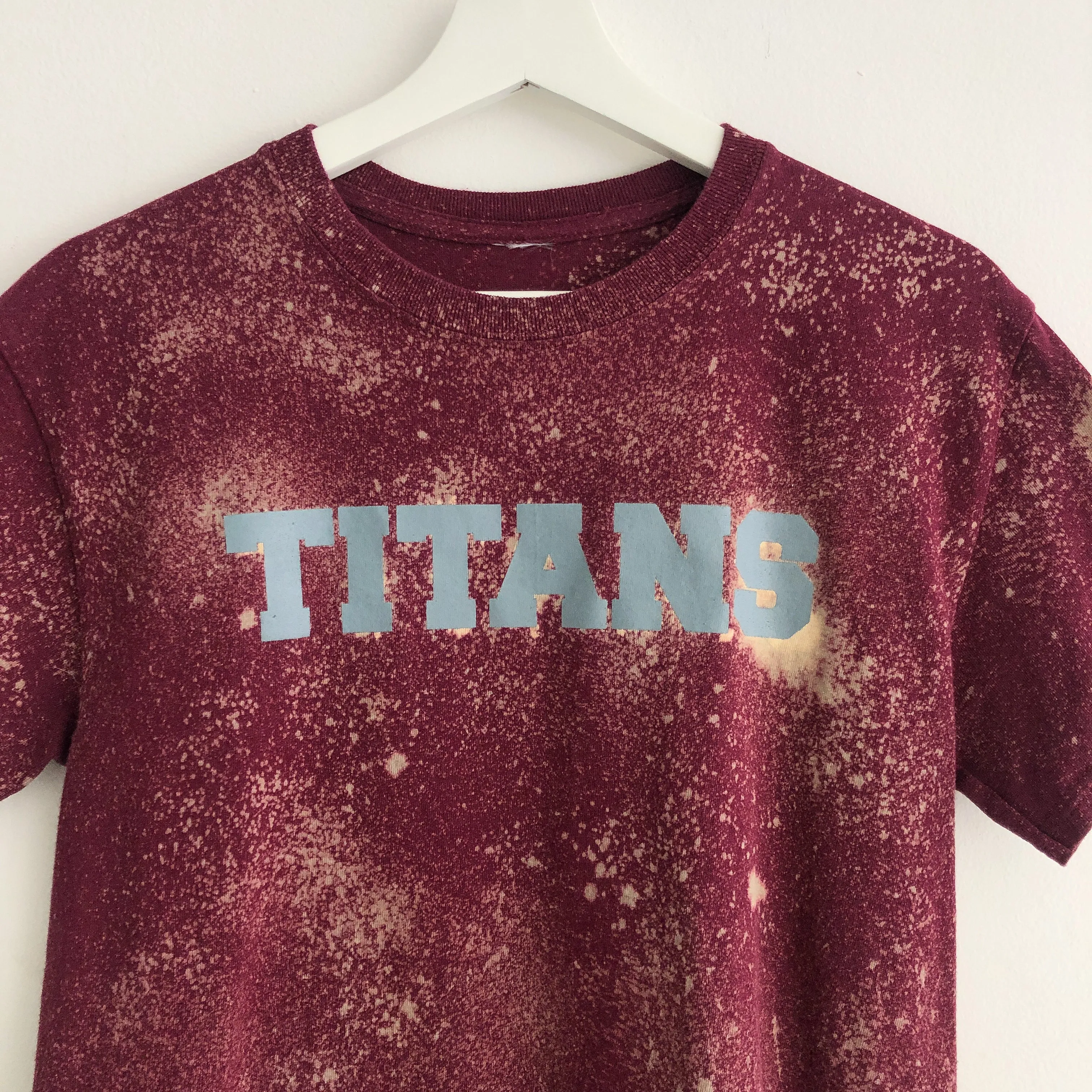 Upcycled Titans Bleach Dye Tee